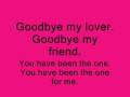 james blunt - goodbye my lover (lyrics) 