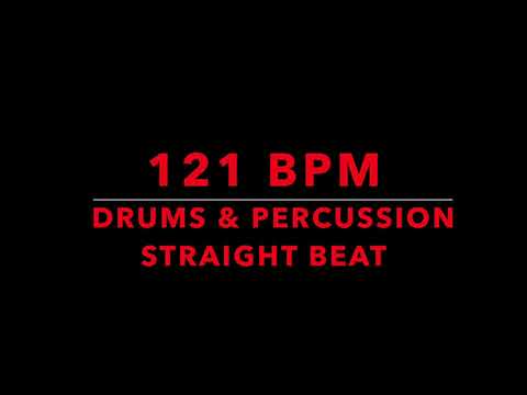 Free Drum Track - 121 BPM Drums & Percussion, Straight Beat