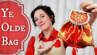 Making a 15th Century Frame Purse (with reproduction fabric and pewter frame)