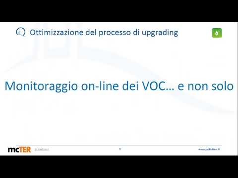 Sistemi di monitoraggio del processo di upgrading