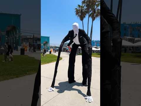 SLENDERMAN is at the BEACH!! 🕷️😱 #shorts