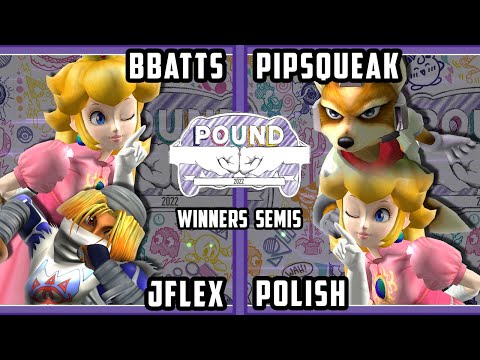 Pound 2022 Winners Semis - Bbatts & Jflex Vs. Pipsqueak & Polish - SSBM Smash Melee Tournament
