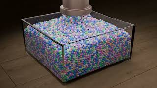 40k color balls in this fish tank in blender || Blender || particle simulation