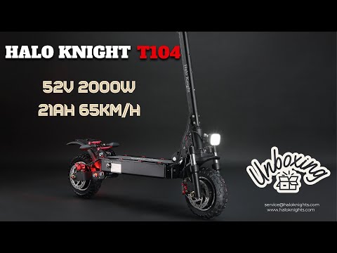 Elektrinis paspirtukas Halo Knight T104, 10", 2000W, 21Ah video