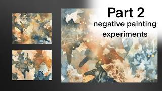 Part 2 - Negative Painting Experiments - WATERCOLOR & leaf stencils