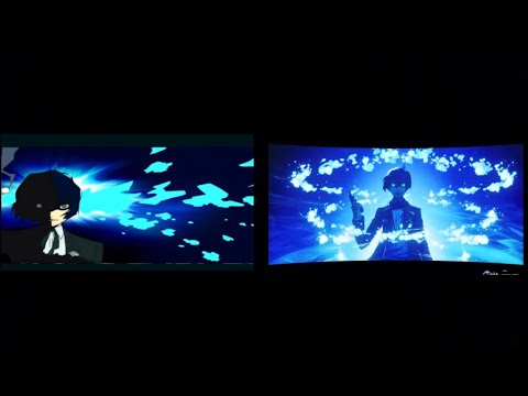 Persona 3 protagonist awakening side by side (FES vs Reload)