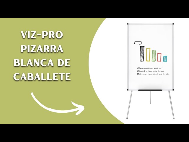 Vídeo relacionado con VIZ-PRO Pizarra blanca magnética con caballete, 90x60 cm, altura ajustable y portátil, para oficina, escuela y hogar