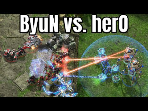 ByuN and herO Have Some Fun and Crazy Basetrades in this bo3 TvP