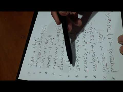 Ameri Shariff - Received Pronunciation in English - Random Words #2