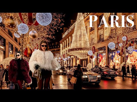 Paris Christmas 2025 🎄 Stunning Decorations, Holiday Lights & Winter Vibes in 4K