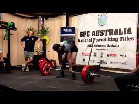 GPC Australia Nationals 2013 - Equipped Deadlift - 2nd attempt - 252.5kg - good lift