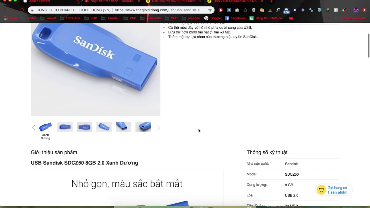 Bài 10 -  Tạo form sản phẩm - Xây dựng website bán hàng Laravel 5.6