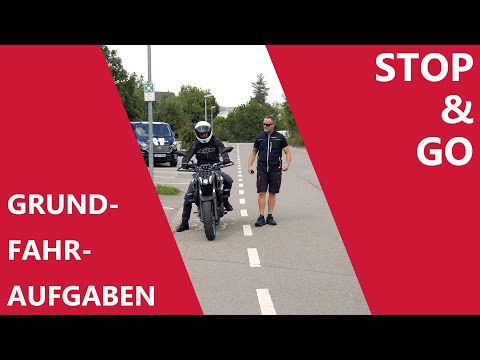 Stop and Go! Grundfahraufgaben Motorrad Führerschein