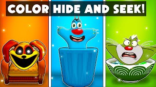 Roblox Oggy Hide Into The Different Colour Of Hide And Seek With Jack