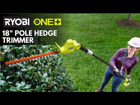 Extends Up To 9 ft. | RYOBI 18V ONE+ Pole Hedge Trimmer