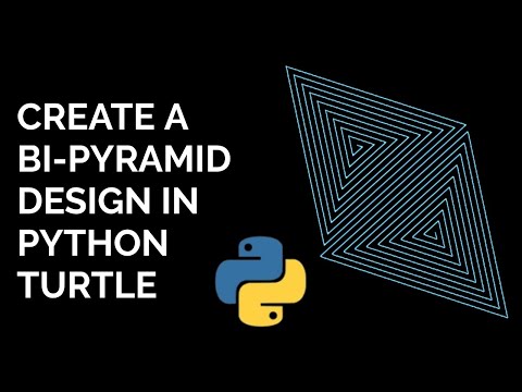 Python Turtle Tutorials Bi Pyramid Design In Python Python Programming Code Problem