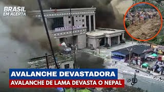 Enchente Gigantesca Devasta o NEPAL Deixando 100 mortos e 500 Desaparecidos | Brasil em Alerta
