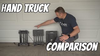Comparing different styles and brands of hand trucks / dolly
