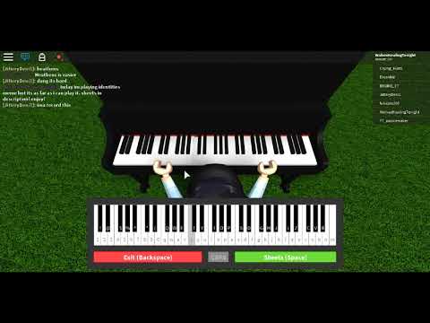 identities meme on Roblox Piano.