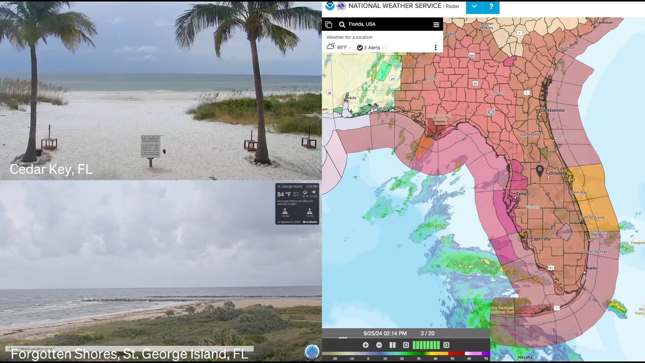 LIVE HURRICANE TRACKER: Video from Florida as Hurricane Helene approaches