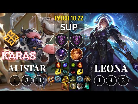 EM Karas Alistar vs Leona Sup - KR Patch 10.22