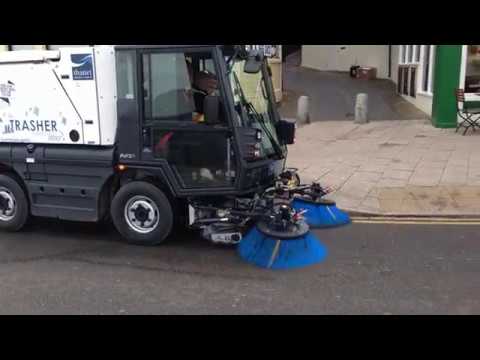 Thanet's new mechanical street sweepers in action