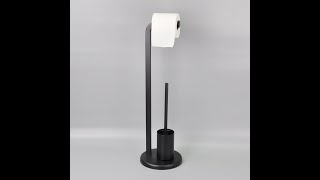 7 Shape 2-In-1 Toilet Roll Paper with Toilet Brush Holder Stand BM4930SBK