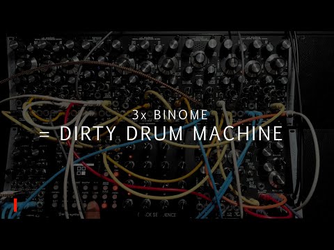 LE BINOME : MAKE A DIRTY EURORACK ANALOG DRUM MACHINE /// SETUP 1 w/ Erica BLACK SEQUENCER