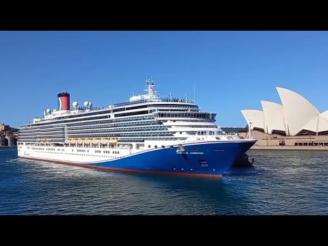 Thumbnail for Cruise Ship Carnival Luminosa leaving Sydney on a warm October afternoon. 