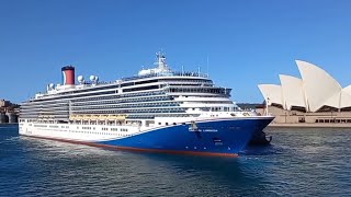 Cruise Ship Carnival Luminosa leaving Sydney on a warm October afternoon. 