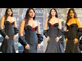 Ummah Akansha Rajan Kapoor In Black Rose Deep Neck Bodycon Gown At Filmfare OTT Awards 2025