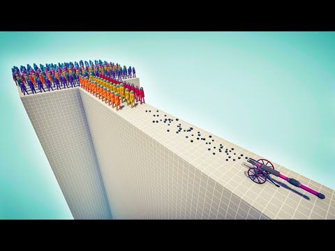 TURRET RANGE vs 100x UNITS - Totally Accurate Battle Simulator TABS