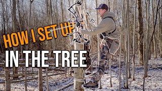 How I Set Up in the Tree - BEGINNER SADDLE HUNTING TIPS