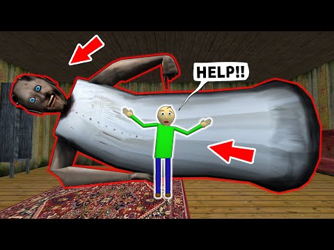 Big Granny vs small Baldi - funny horror animation (30 minutes with Granny)