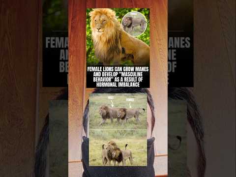 Female lions can grow manes and develop "masculine behaviour"