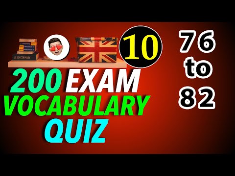 200 exam vocabulary quiz | Quiz 10  | competitive exams | Lessonade