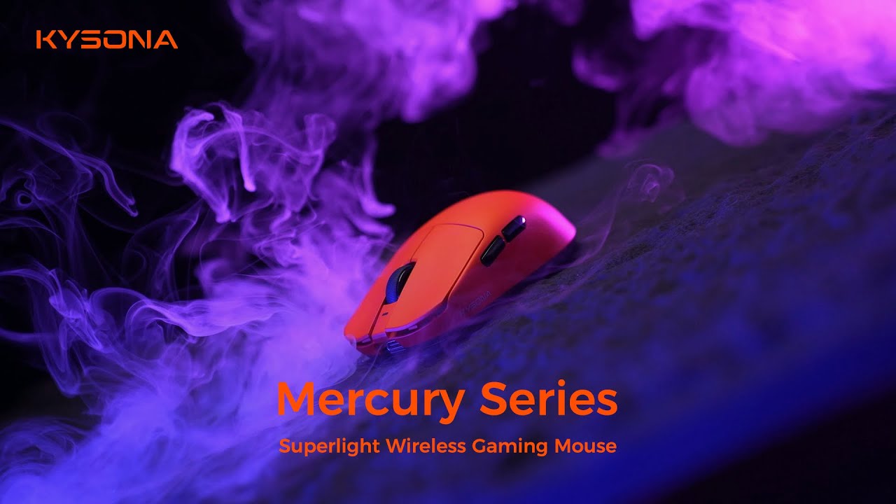 Mercury Series: KYSONA Mercury  Superlight Wireless Gaming Mouse | Space Series