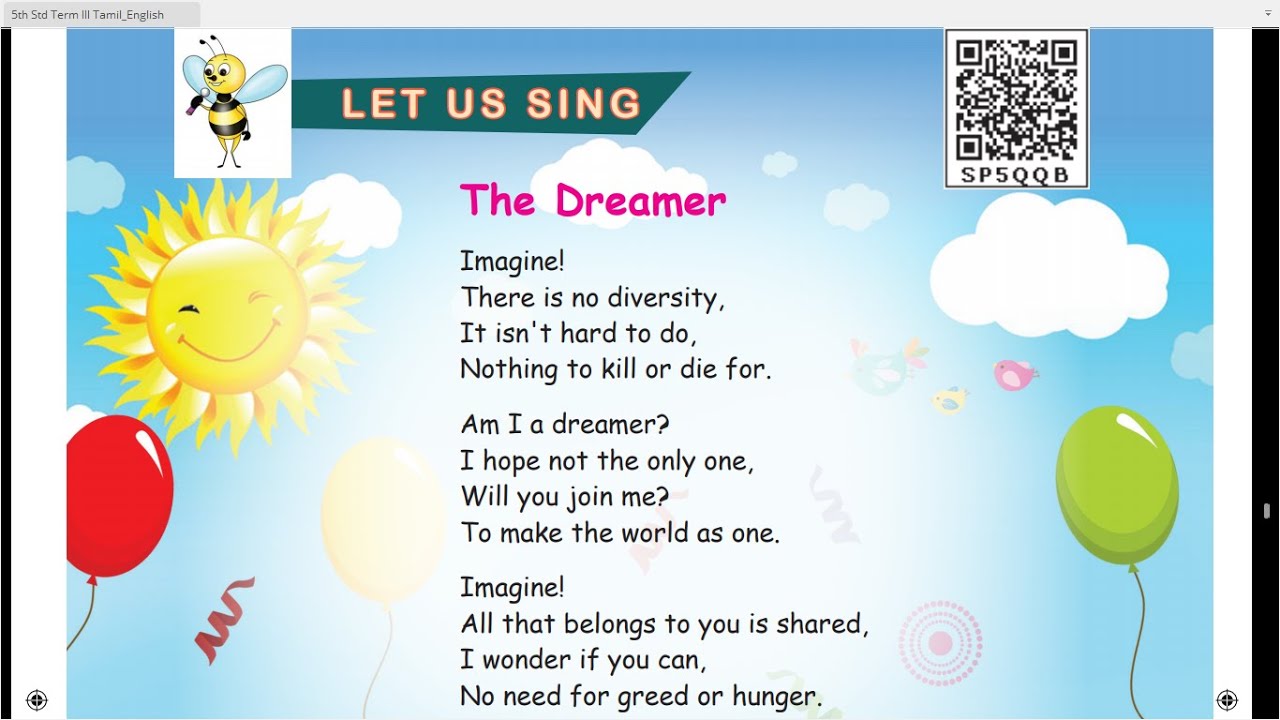5 TH ENGLISH - TERM 3 - UNIT 2 - THE DREAMER
