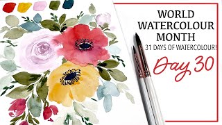 Creating A Floral Composition - Day 30 (31 Days Of Watercolour Practice)