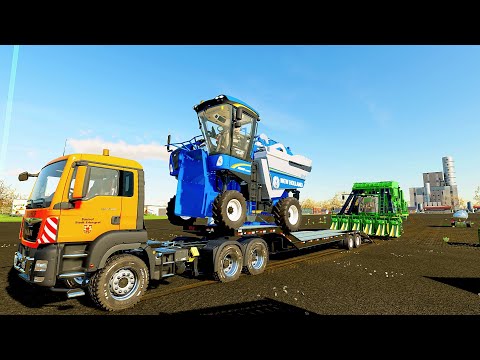 TRANSPORTING  GRAPE HARVESTER | Realistic Heavy Machine Loading & Delivery#FS22