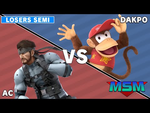 Offline MSM 234 - AC (Snake) VS TLOC | Dakpo (Diddy Kong) Losers Semi