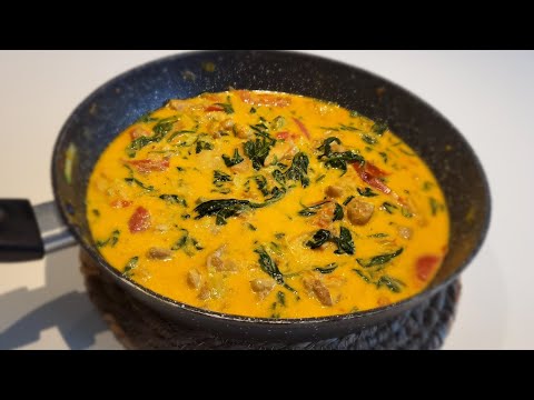 One-pot Creamy Chicken Leek with Spinach // worthy for dinner recipes/lj