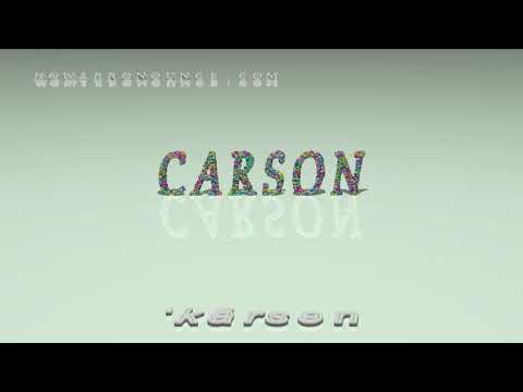 Carson - pronunciation