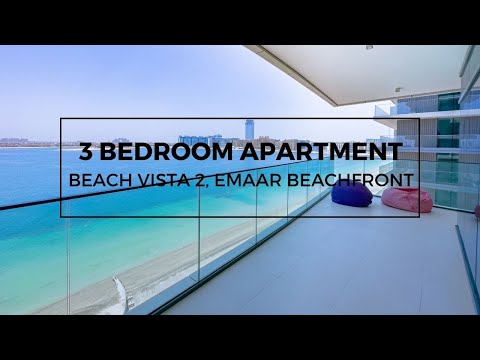 Vacant 3 Bedroom Apartment with Full Palm View | Beach Vista, Emaar Beachfront Dubai