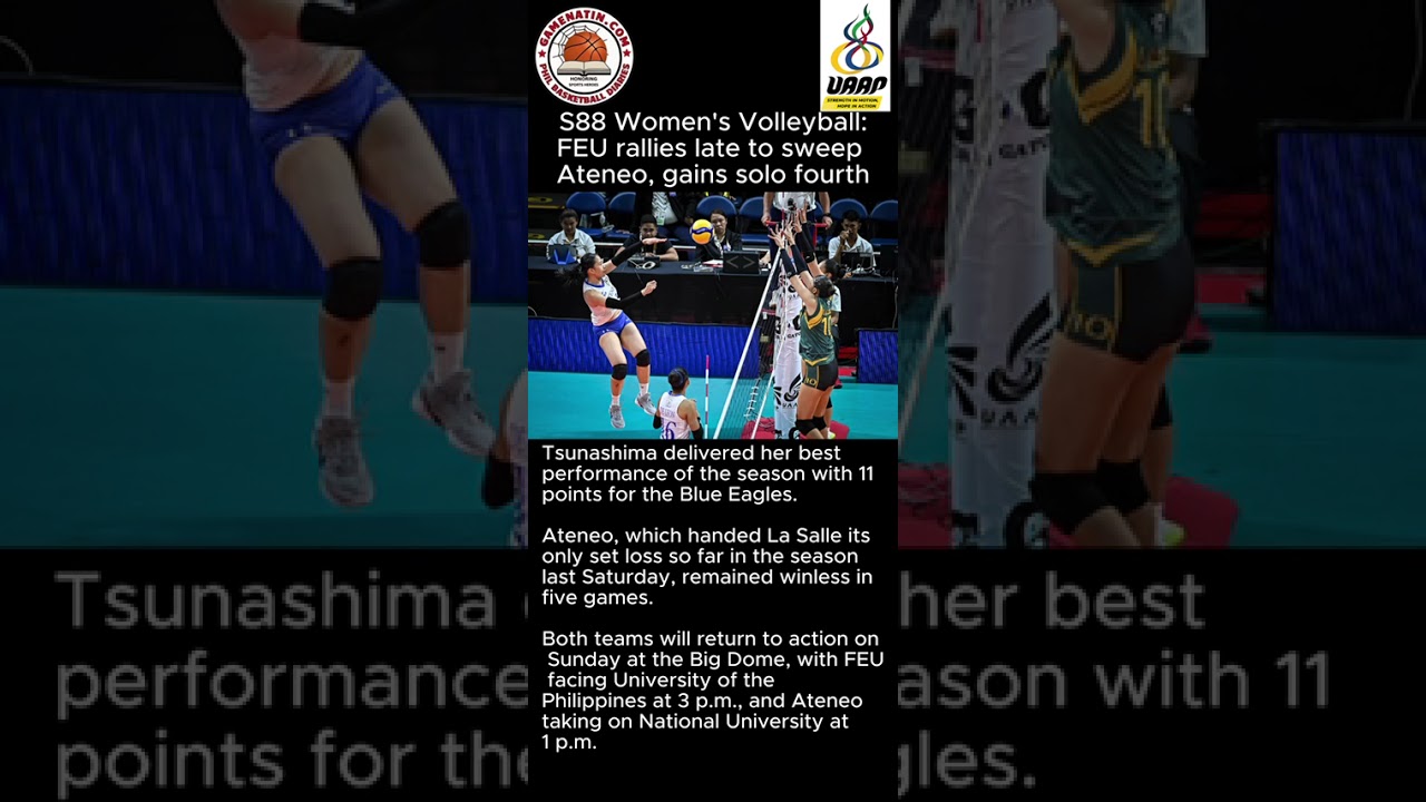 UAAP Women's Volleyball: FEU sweeps Ateneo
