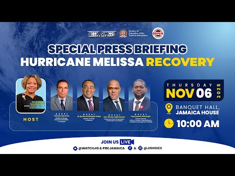JISTV Special Press Briefing Hurricane Melissa Recovery Live from OPM November 6, 2025