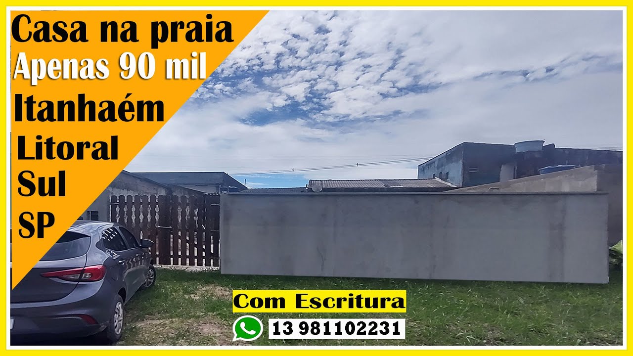 Casa na praia de Itanhaém por apenas 90 mil a vista com escritura!