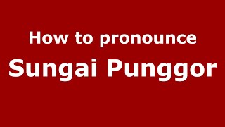 How to pronounce Sungai Punggor