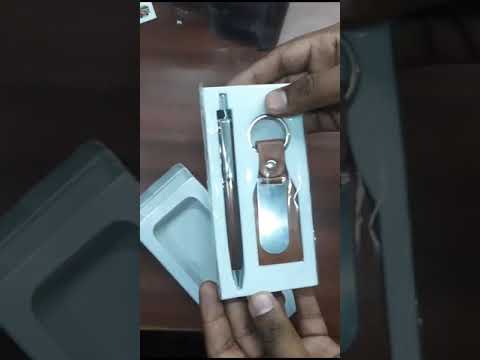 Metal brown promotional leather keychain, for corporate gift