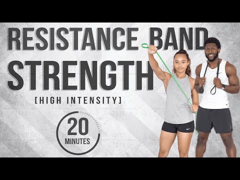20 Minute Resistance Band Strength Workout (High Intensity/No Repeat)